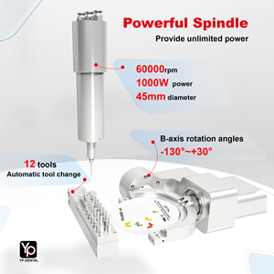 Machine de fraisage en zircone 5 axes, machine de fraisage intégrée humide et sèche pour laboratoire <span class=keywords><strong>dentaire</strong></span>, système CAD CAM - Product Image 4
