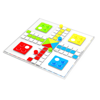 JAYI – dames chinoises en acrylique personnalisées, jeu d'échecs, Lucite Ludo, cadeau pour l'apprentissage préscolaire