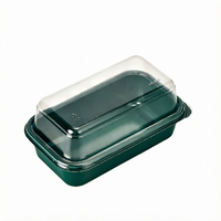 Boîte de cuisson rectangulaire en plastique transparent jetable pour desserts, nouilles, gelées, hamburgers et aliments en conserve