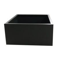 Jardinière rectangulaire en acier inoxydable, pot de fleurs moderne pour balcon, conteneur pour plantes d'extérieur et d'intérieur