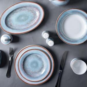 Juego de <span class=keywords><strong>Vajilla</strong></span> Moderna PITO de Gres Fino, Juego de Platos de Porcelana con Acabado Azul, <span class=keywords><strong>Vajilla</strong></span> Ecológica de Cerámica para Servir - Product Image 4