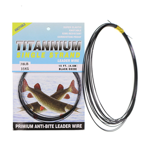 <span class=keywords><strong>Fil</strong></span> de pêche en titane résistant aux torsions de 15 pi/4,6 m et ligne de leader pour la pêche au thon et au <span class=keywords><strong>brochet</strong></span> en eau salée en lac et en rivière - Product Image 2