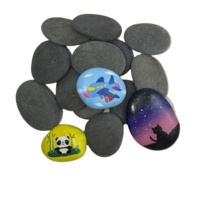 Pierres à peindre DIY, galets plats et lisses de 5 à 8 cm, pierres de rivière naturelles, écologiques, non toxiques, pour les loisirs créatifs des enfants, le graffiti, l'art et la décoration de la maison