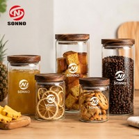 Stoples Penyimpanan Makanan 100ml 250ml 500ml Kedap Udara Wadah Dapur Pengawet Kesegaran untuk Rempah-rempah Teh Kacang Gula Bahan Makanan