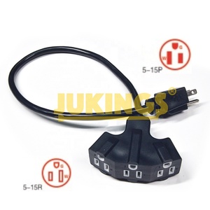 16/3 6ft शक्ति कॉर्ड बिजली के आउटडोर हैवी ड्यूटी 220v बहु सॉकेट विस्तार तार - Product Image 4