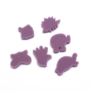 Esponja de patrón surtido para pintar, esponja de aprendizaje temprano y estropajos para niños pequeños, decoración del hogar, 24 unidades - Product Image 3