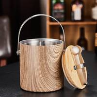 Seau à glace et pince HYX en acier inoxydable classique, portable et durable, 1,4 L, 2 L, 3 L, pour refroidir le vin et la bière lors de vos fêtes