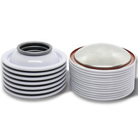Composants de bombe aérosol métallique jetable personnalisables par le fabricant (cône supérieur, cône inférieur, dôme) 52 mm, réutilisables et écologiques