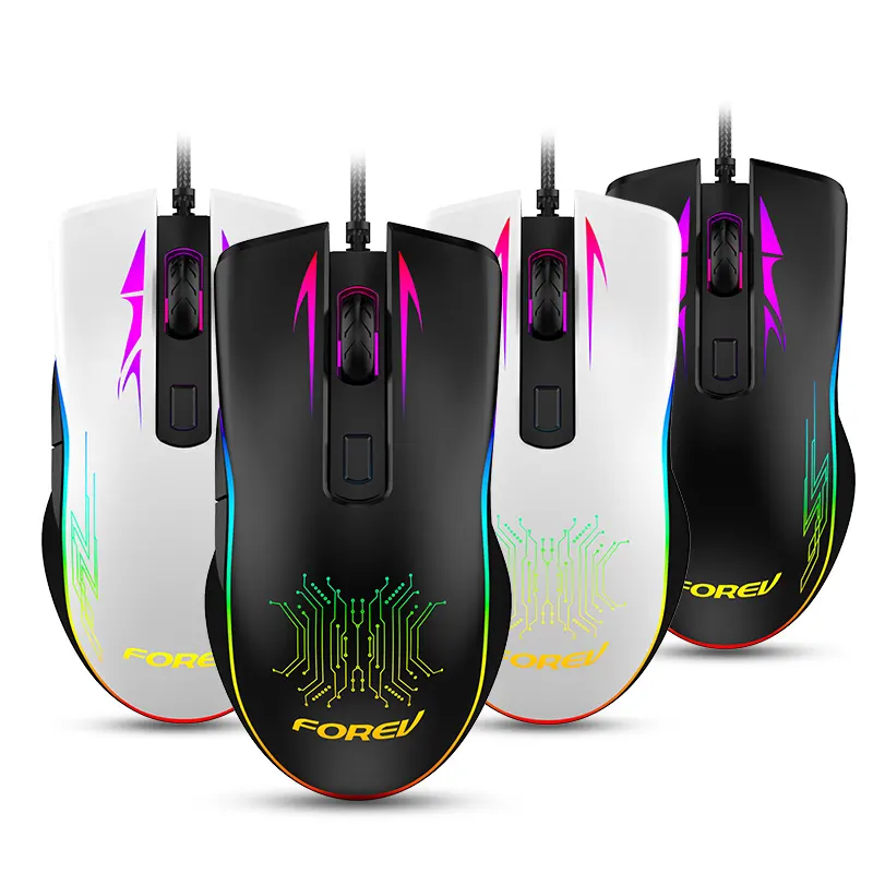 Colorful FV-509 usb wired gaming mouse light weight optical rgb programmable dpi ajustable mouse for computer