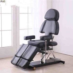Chaise de <span class=keywords><strong>Massage</strong></span> électrique, lit pour tatouage et cocktails, professionnel, ajustable, Portable, noir, coiffure, - Product Image 2