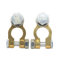 2pcs EL négatif et positif batterie cuivre Terminal Pile Head Clamp Clips Connect
