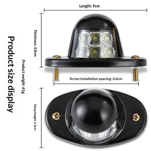 Lumière de plaque d'immatriculation de camion 12V24V, lumière de profil LED, étanche et lumineuse, lumière de plaque d'immatriculation arrière de <span class=keywords><strong>semi</strong></span>-<span class=keywords><strong>remorque</strong></span> LED - Product Image 4