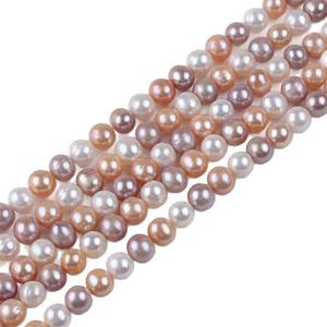 Zhuji 10-11mm Natural Freshwater <b>Pearl</b> Powder Mixed Color White & Purple Punch Head <b>Loose</b> <b>Pearls</b> for DIY Wholesale - Product Image 5