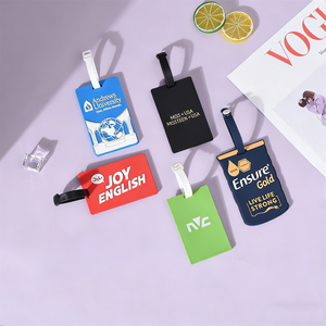 맞춤형 PVC 수하물 태그 식별 카드 홀더 라벨 여행용 판촉 선물 부드러운 고무 수하물 태그 - Product Image 2