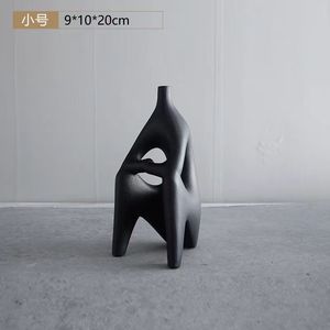 Moderno semplice resina bianca nera senza <span class=keywords><strong>testa</strong></span> figura scultura ornamenti per il reparto casa soggiorno morbido decorazioni natalizie - Product Image 6