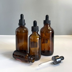 Bouteille en verre ambré ronde la plus vendue de 5 ml, 10 ml, 15 ml, 20 ml, 30 ml, 50 ml, 100 ml avec bouchon compte-gouttes noir inviolable - Product Image 5