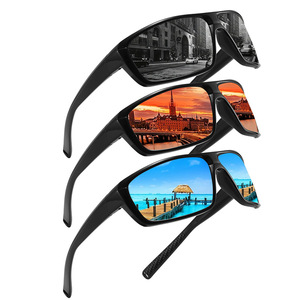 Lunettes de soleil polarisées pour le cyclisme, monture carrée en PC, verres TAC, protection UV400, lunettes de sport d'extérieur - Product Image 1