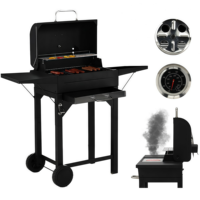 Gril de charbon de bois de BBQ en acier carré de jardin de qualité supérieure moderne Offre Spéciale nouveau design