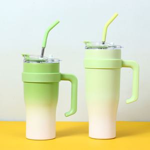 Vaso Térmico de Viaje para Auto, con Asa, 40oz, Tapa, Pajita, Antideslizante, OEM, ODM, Logotipo Personalizado - Product Image 4