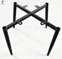 Pieds de base de cadre de chaise en métal noir mat décoratif en gros pour meubles