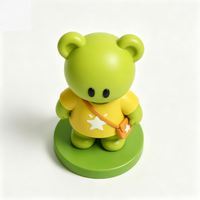Figurine de bureau personnalisable en PVC, série Ours Vert avec Étoile Jaune, boîte mystère 5 cm, jouet décoratif unisexe, cadeau pour les 14 ans et plus