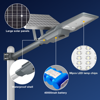 Lampe solaire à panneau solaire LED divisé SMD 100w 200w 300w 400w, étanche IP65, en aluminium, pour extérieur, éclairage solaire de rue avec télécommande