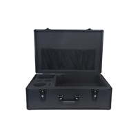 Boîtier en aluminium noir en gros avec mousse souple pour le rangement d'outils, pour l'industrie électronique et informatique, boîtier pour multimètres