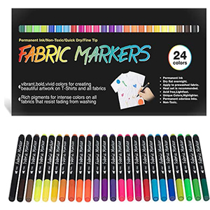 Permanent Waterproof Fabric Marker <b>Pens</b> 24 Colors OEM for DIY Writing on Clothing - Product Image 1