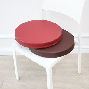Round Leather Seat <b>Cushion</b> Solid Color Medium Firmness Chair <b>Cushion</b> For Office Chair - Product Image 2