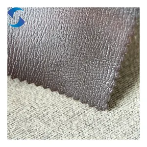Fonte de tecido de couro PVC fornecedor de tecido de fábrica matéria-prima têxtil couro sintético tecido de couro sintético