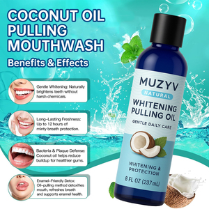 OEM dầu dừa kéo nước súc miệng răng tự nhiên làm trắng hơi thở tươi rượu miễn phí Fluoride - Product Image 4