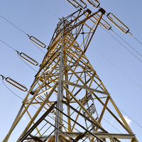 Menara Kabel Listrik Tegangan Tinggi 220KV, Struktur Baja Q345, Sirkuit Ganda, Berlapis Galvanis