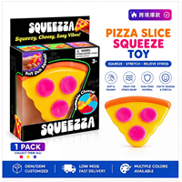 Jouet sensoriel anti-stress en forme de tranche de pizza, souple, extensible, en TPR, 1 pièce