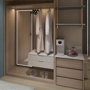 <span class=keywords><strong>Armoire</strong></span> convertible moderne <span class=keywords><strong>en</strong></span> bois pour chambre d'hôtel, gain de place, avec <span class=keywords><strong>bureau</strong></span> intégré, porte-bagages - Product Image 4