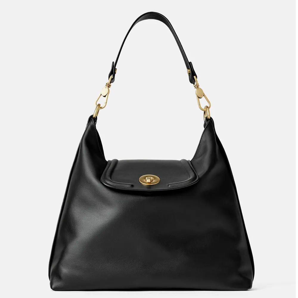 custom black pu vegen leather ladies tote bag, shoulder hand bag women hobo bucket handbag