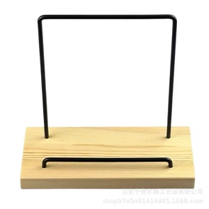 Wooden <b>Cd</b> Rack With Iron <b>Frame</b> Foldable Portable <b>Cd</b> Storage Display Stand For Home Office Use - Product Image 5