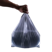 Sacs d'achat en plastique personnalisés pour les supermarchés, en LDPE et HDPE, noirs, bon marché, fabriqués en usine