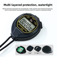 Yisheng YS803 Stopwatch Digital Tahan Air dengan Layar Elektronik, Alat Pengatur Waktu Profesional, Anti Selip untuk Lintasan Lari