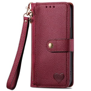 Étui en cuir portefeuille à rabat pour <span class=keywords><strong>Redmi</strong></span> A3/12/13C/Note 13 Pro, étui en peau de litchi pour <span class=keywords><strong>Redmi</strong></span> turbo3 5G - Product Image 6