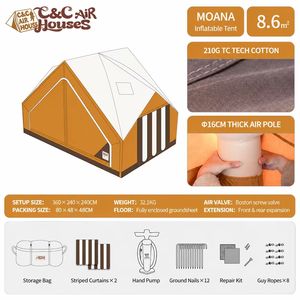 CC"Monet"air House Inflatable <b>Tent</b> <b>Large</b> Camping Outdoor Waterproof Travel Camp air Inflatable <b>Tent</b> - Product Image 3