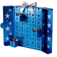 Boîte de calendrier de l'avent rose personnalisée avec logo, emballage cadeau compte à rebours 12/24/25 jours, vente en gros OEM ODM