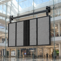 Écran LED transparent en maille pour extérieur et intérieur P3.91 P7.82, affichage LED en grille pour façade vitrée, vitrine de magasin, scène