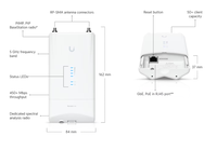 Ubiqu AirMAX Rocket AC Lite R5AC-LITE 2.4GHz 5GHz Station de base AirMax double bande 25+km de portée 100+Mbps de débit PtMP CPE