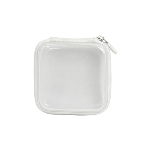 Có Khóa Kéo Trường Hợp Trong Suốt Rõ Ràng Cứng Nhựa Xách Tay Đôi Dây Kéo Pouch Stackable Bền PVC Du Lịch Tổ Chức Mỹ Phẩm - Product Image 2