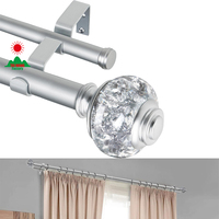 Tringles à rideaux télescopiques robustes, longue portée 2-4m, réglables en métal pour patio, véranda, bureau, salon, décoration intérieure, vente en gros