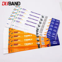Bracelets personnalisés en papier Tyvek perforés avec feuillet détachable, code QR, numéro de série, étanches, jetables, pour événements sportifs et festivals