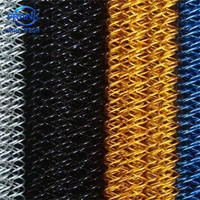 Rideaux en spirale métallique décoratifs architecturaux en maille de chaîne, tissu en maille de fil tressé, service de découpe sur mesure disponible