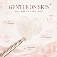 Patchs anti-acné en forme de cœur à l'acide salicylique, micro-aiguilles, hydrocolloïdes transparents, traitement des imperfections, soin de la peau