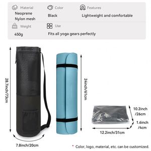 Échantillon gratuit, sac de sport personnalisé BSCI, sac de yoga léger, sac de rangement pour tapis de yoga, sac de gym pour tapis de yoga - Product Image 5