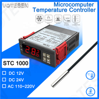 Pengendali Temperatur Digital Dc12-72v, Termostat dengan Alarm Stc1000